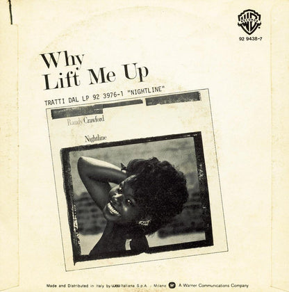 Randy Crawford - Why Vinyl Singles Vinyl Goed / Hoes Sticker