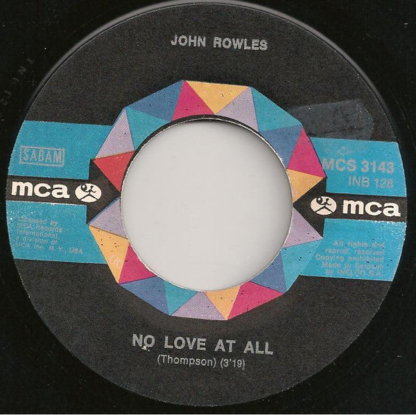 John Rowles - No Love At All Vinyl Singles Vinyl Goed / Hoes Generic