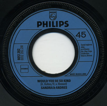 Sandra & Andres - Mama Mia Vinyl Singles Vinyl Very Good (VG) <br> Hoes Generic