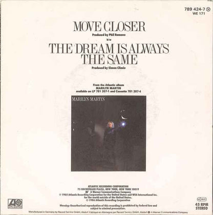 Marilyn Martin - Move Closer Vinyl Singles Vinyl Very Good (VG) <br> Hoes Good Plus (G+)