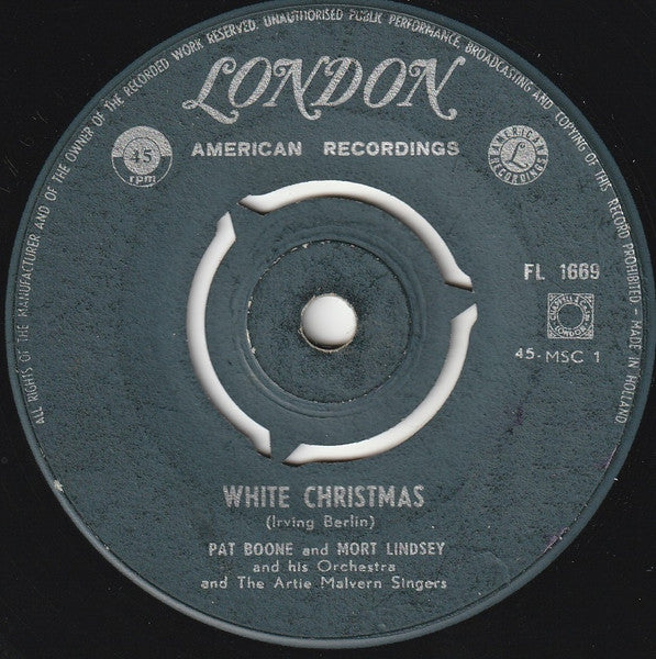 Pat Boone And Mort Lindsey - White Christmas 19428 Vinyl Singles Zeer Goede Staat