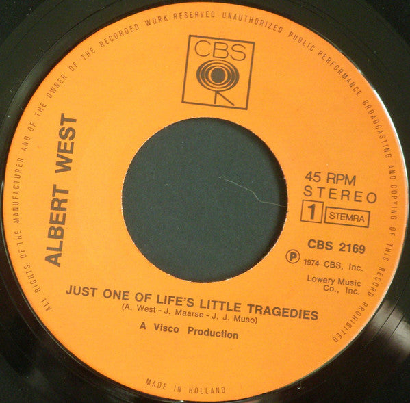 Albert West - Just One Of Life's Little Tragedies 17087 Vinyl Singles Goede Staat