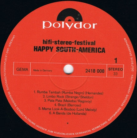 Various - Hifi-Stereo-Festival - Happy South-America (LP) 41258 Vinyl LP Goede Staat