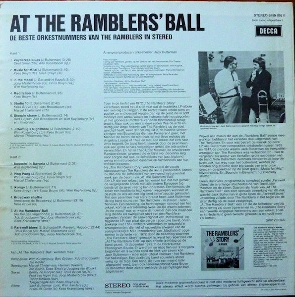 Ramblers - At The Ramblers' Ball (LP) Vinyl LP Vinyl Very Good (VG) <br> Hoes Good Plus (G+)
