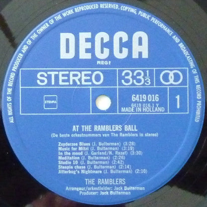 Ramblers - At The Ramblers' Ball (LP) Vinyl LP Vinyl Very Good (VG) <br> Hoes Good Plus (G+)