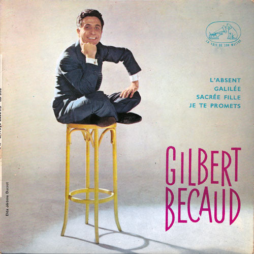 Gilbert Bécaud - L'Absent Vinyl Singles EP Vinyl Very Good (VG) <br> Hoes Good Plus (G+)