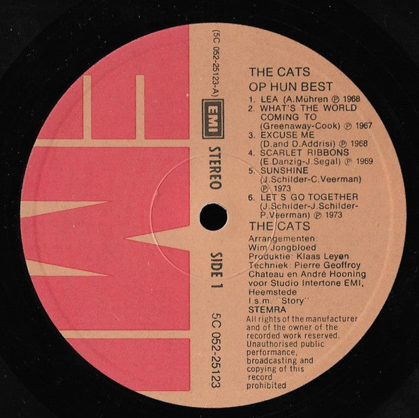Cats - Story Presenteert The Cats Op Hun Best (LP) 51652 Vinyl LP Vinyl Very Good (VG) <br> Hoes Good Plus (G+)