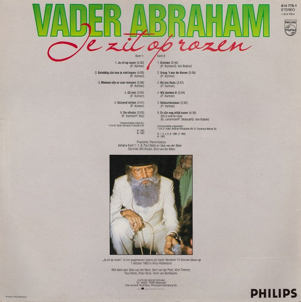Vader Abraham - Je Zit Op Rozen (LP) Vinyl LP Vinyl Very Good (VG) <br> Hoes Good Plus (G+)