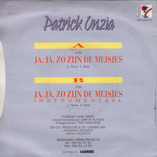 Patrick Onzia - Ja, Ja, Zo Zijn De Meisjes 37151
