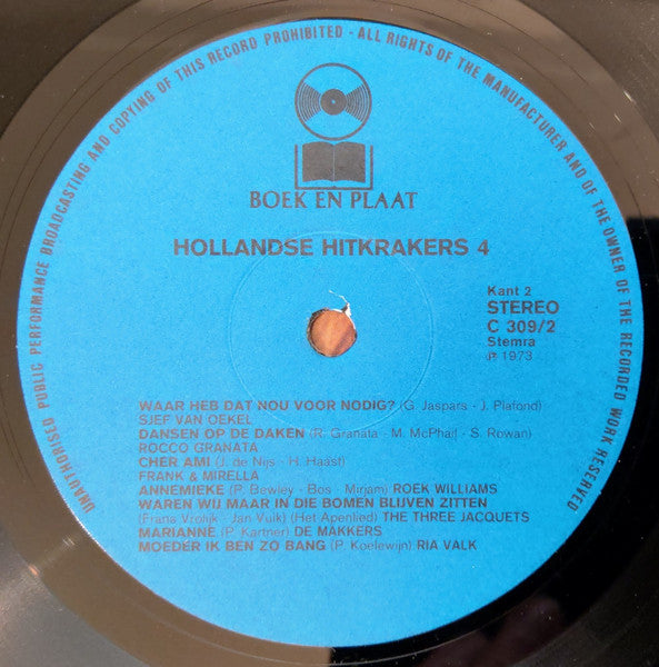 Various - Hollandse Hit Krakers * (LP) Vinyl LP Vinyl Very Good (VG) <br> Hoes Good Plus (G+)