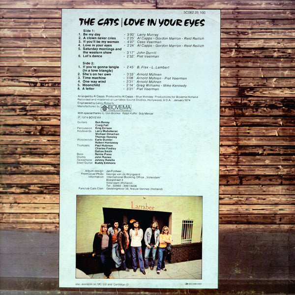 Cats - Love In Your Eyes (LP) Vinyl LP Vinyl Very Good (VG) <br> Hoes Good Plus (G+)