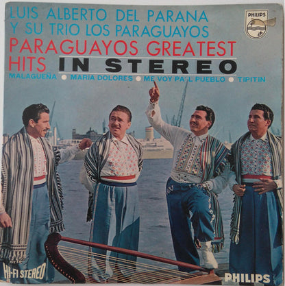 Luis Alberto del Parana y Los Paraguayos - Paraguayos' Greatest Hits In Stereo Vinyl Singles EP Vinyl Very Good (VG) <br> Hoes Good Plus (G+)