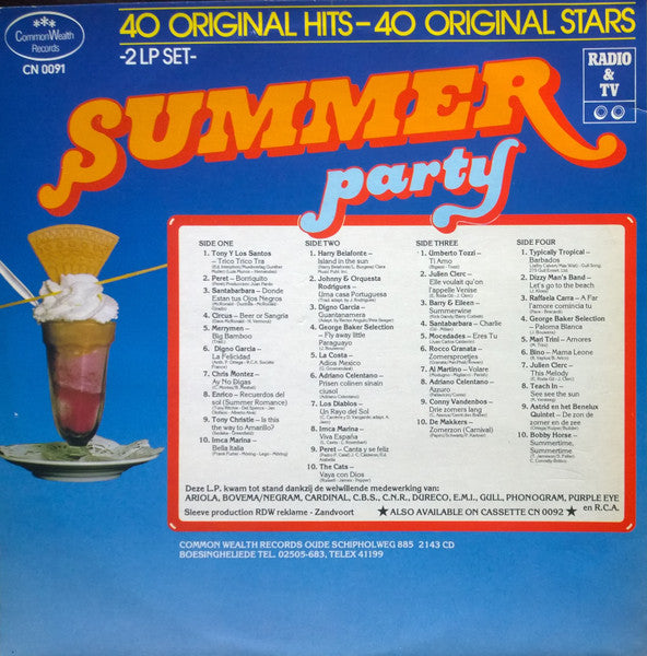 Various - Summer Party (LP) 50416 Vinyl LP Dubbel Goede Staat