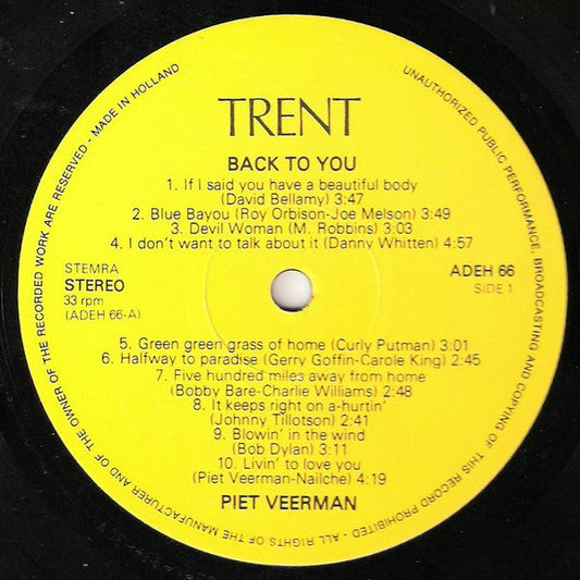 Piet Veerman And The New Cats - Back To You (LP) 51133