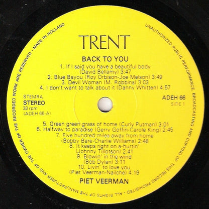 Piet Veerman And The New Cats - Back To You (LP) 48349