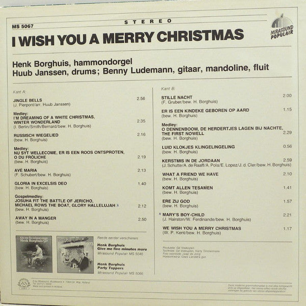 Henk Borghuis - I Wish You A Merry Christmas (LP) 50733 Vinyl LP Goede Staat