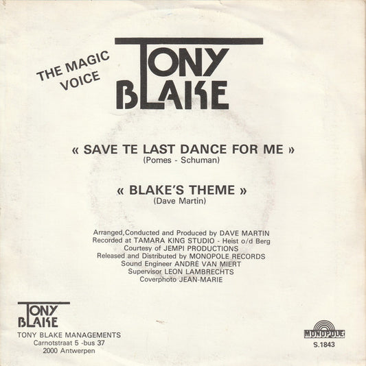 Tony Blake - Save The Last Dance For Me