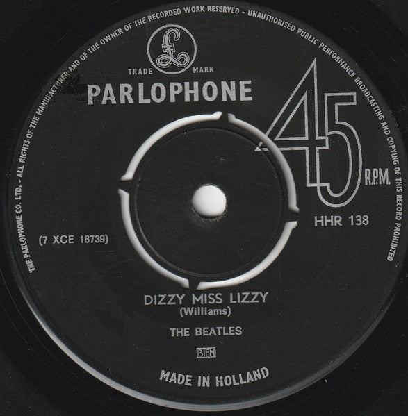 Beatles - Dizzy Miss Lizzy 18499 Vinyl Singles Gebruikssporen!