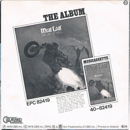 Meat Loaf - Paradise By The Dashboard Light 38465 Vinyl Singles VINYLSINGLES.NL