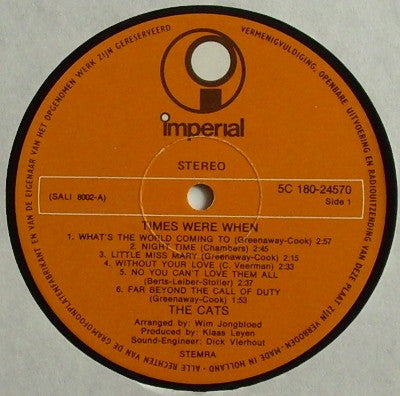 Cats - Times Were When (LP) 49624 Vinyl LP Dubbel VINYLSINGELS.NL