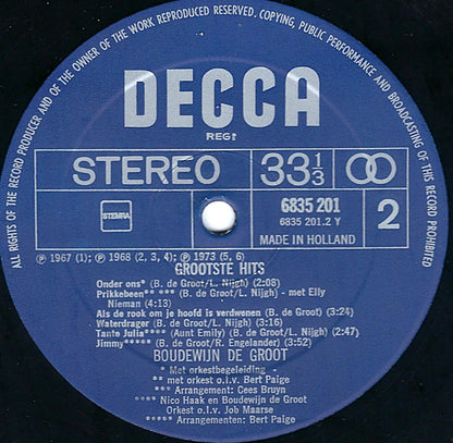 Boudewijn De Groot - Grootste Hits (LP)