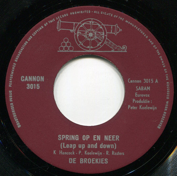 Broekies - Spring Op En Neer (Leap Up And Down) Vinyl Singles Vinyl Zeer Goed / Hoesje Goed "VINYLSINGLES.NL"