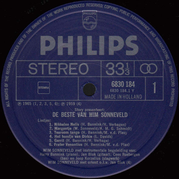 Wim Sonneveld - Story Presenteert: De Beste Van Wim Sonneveld (LP) 50241