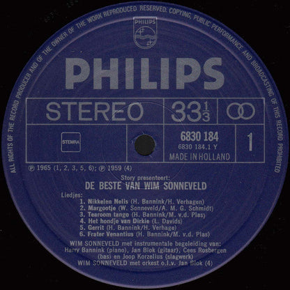Wim Sonneveld - Story Presenteert: De Beste Van Wim Sonneveld (LP) 50241