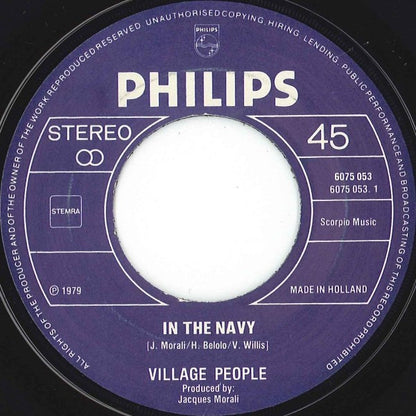 Village People - In The Navy Vinyl Singles Vinyl Very Good (VG) <br> Hoes Generic