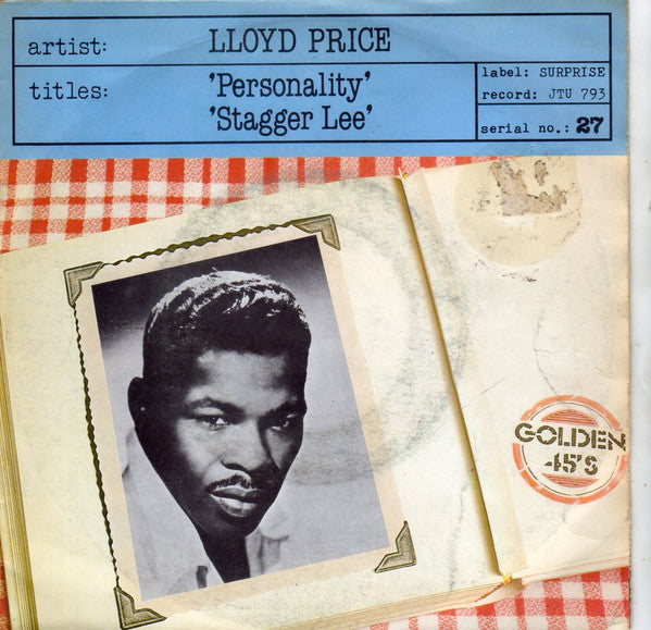 Lloyd Price - Personality Vinyl Singles Vinyl Very Good (VG) <br> Hoes Good Plus (G+)