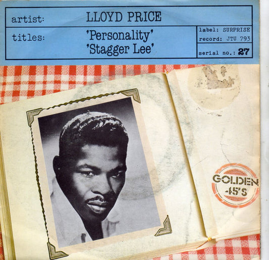 Lloyd Price - Personality Vinyl Singles Vinyl Very Good (VG) <br> Hoes Good Plus (G+)