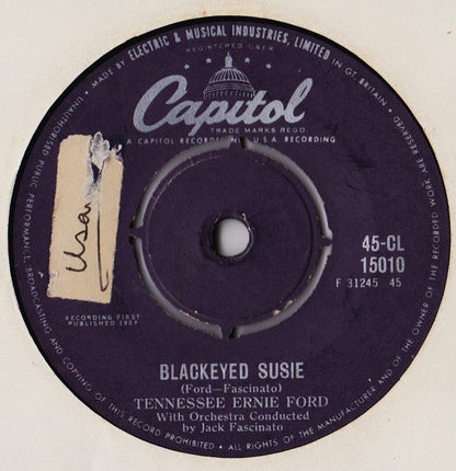 Tennessee Ernie Ford - Blackeyed Susie Vinyl Singles Vinyl Very Good (VG) <br> Hoes Generic