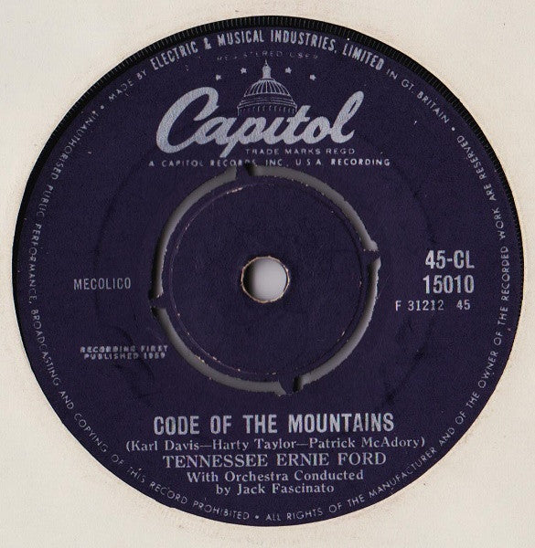 Tennessee Ernie Ford - Blackeyed Susie Vinyl Singles Vinyl Very Good (VG) <br> Hoes Generic