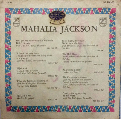 Mahalia Jackson - Abide With Me Vinyl Singles Vinyl Very Good (VG) <br> Hoes Good Plus (G+)