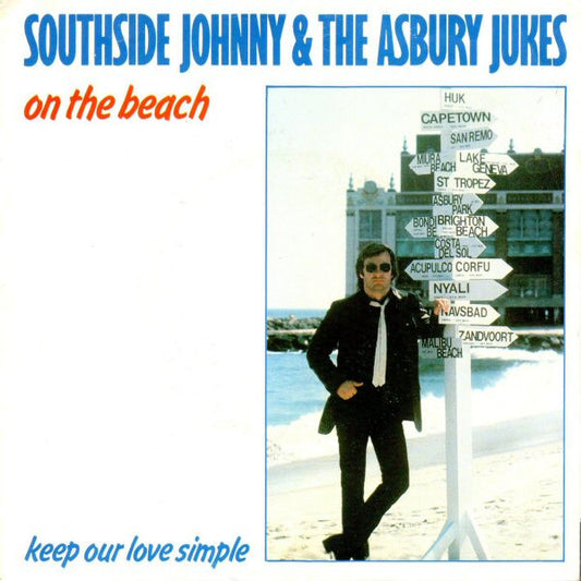 Southside Johnny & The Asbury Jukes - On The Beach Vinyl Singles Vinyl Very Good (VG) <br> Hoes Good Plus (G+)