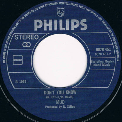 Mud - Show Me You're A Woman Vinyl Singles Vinyl Very Good (VG) <br> Hoes Generic