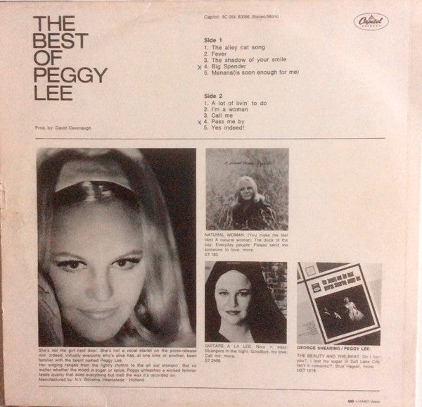 Peggy Lee - The Best Of Peggy Lee (LP)