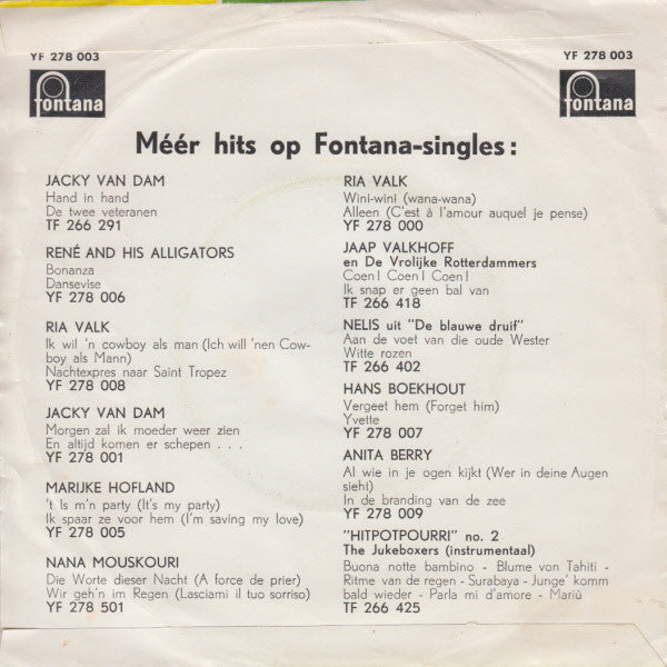 Jacky van Dam - Sjaan Vinyl Singles Vinyl Very Good (VG) <br> Hoes Good Plus (G+)