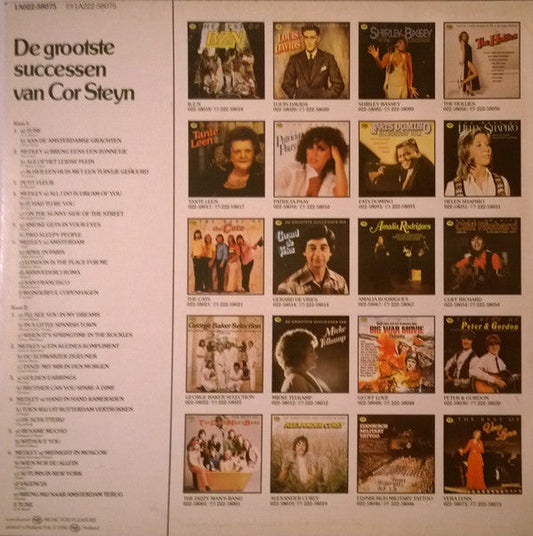 Cor Steyn - De Grooste Successen Van Cor Steyn (LP) Vinyl LP Vinyl Zeer Goed / Hoesje Goed "VINYLSINGLES.NL"