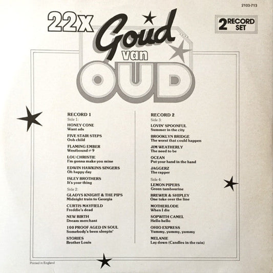 Various - 22x Goud Van Oud (LP) Vinyl LP Vinyl Zeer Goed / Hoesje Goed "VINYLSINGLES.NL"