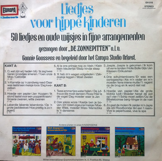 Zonnepitten - Liedjes Voor Hippe Kinderen (LP) Vinyl LP Vinyl Zeer Goed / Hoesje Goed "VINYLSINGLES.NL"