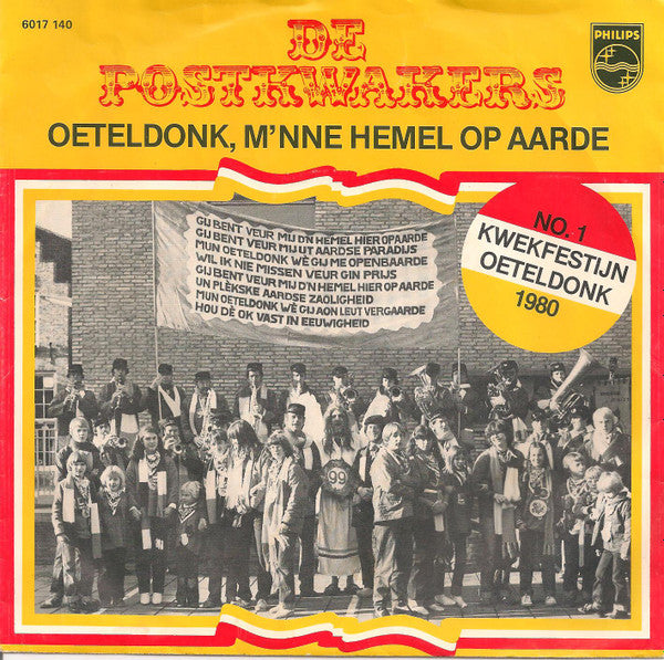 Postkwakers and C.V. De Poffer - Oeteldonk, M'nne Hemel Op Aarde Vinyl Singles Vinyl Very Good (VG) <br> Hoes Good Plus (G+)