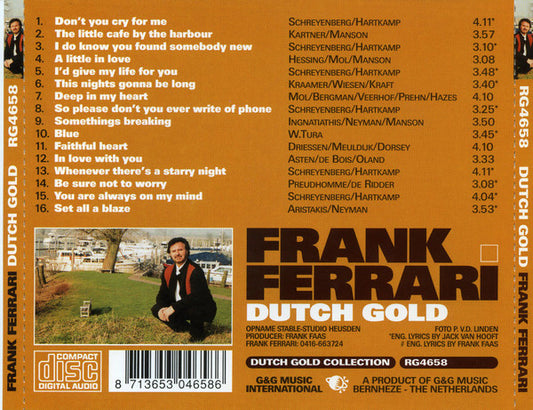 Frank Ferrari - Dutch Gold (CD) Compact Disc Goede Staat "VINYLSINGLES.NL"