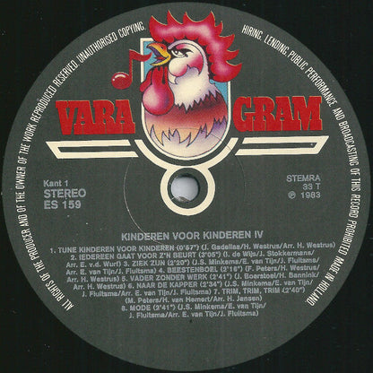 Kinderen voor Kinderen - Kinderen Voor Kinderen 4 (LP) Vinyl LP Vinyl Very Good (VG) <br> Hoes Good Plus (G+)