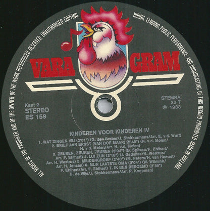 Kinderen voor Kinderen - Kinderen Voor Kinderen 4 (LP) Vinyl LP Vinyl Very Good (VG) <br> Hoes Good Plus (G+)