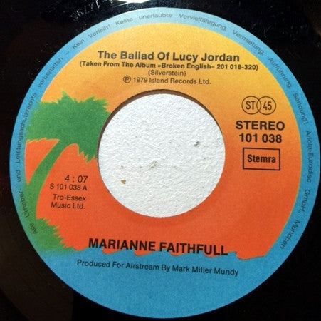 Marianne Faithfull - The Ballad Of Lucy Jordan 39157 Vinyl Singles Goede Staat