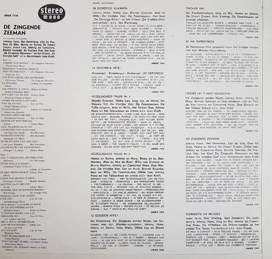 Johnny Hoes - De Zingende Zeeman - 28 Havenmelodietjes (LP) Vinyl LP Vinyl Zeer Goed / Hoesje Goed "VINYLSINGLES.NL"