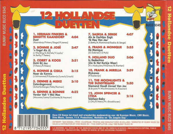 Various - De Gouden Klompenserie 12 Hollandse Duetten (CD) Compact Disc Goede Staat
