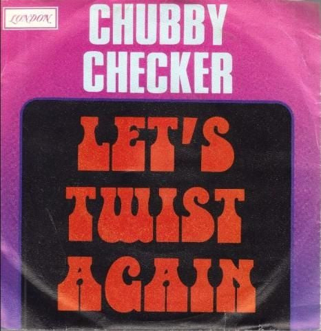 Chubby Checker - Let's Twist Again Vinyl Singles Vinyl Very Good (VG) <br> Hoes Good Plus (G+)