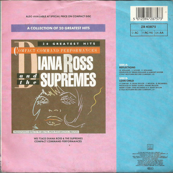 Supremes - Reflections Vinyl Singles Media: VG <br> Hoes: G+
